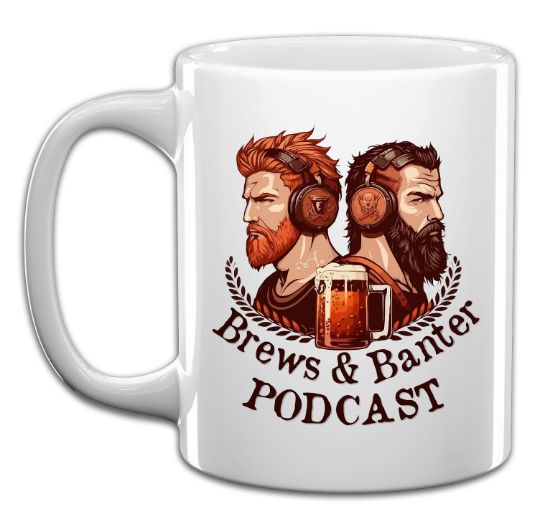 Picture of Brews & Banter White Ceramic Mug