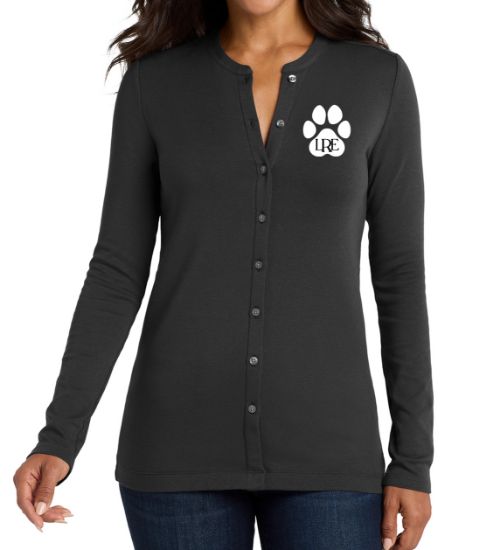 Picture of Women's Pawprint Embroidered Button Cardigan